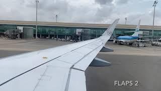 4K | Lufthansa A320neo engine start and takeoff Barcelona | PTU Sound