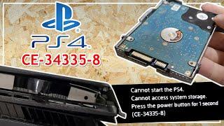 CE-34335-8 PS4 Slim Hard Drive Repair Error System Storage Playstation 4 Sony