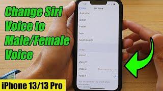 iPhone 13/13 Pro: How to Change Siri Voice to Male/Female Voice