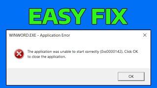 How To Fix 0xc0000142 The Application Was Unable To Start Correctly