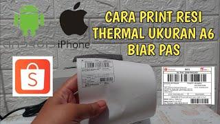 PRINT RESI SHOPEE KE MODE THERMAL | CARA SETTING MODE THERMAL BIAR PAS TIDAK KECIL