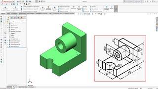 SolidWorks: 3D модель для тренировки № 1