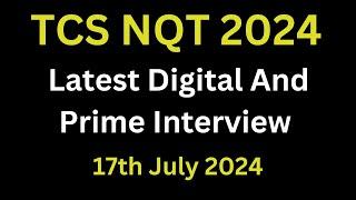 17th july 2024 Latest TCS Digital And Prime Interview Experience | CS/IT Questions asked | TCS 2024