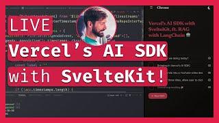 Vercel’s AI SDK with SvelteKit  Svelte 5 & SvelteKit 2 tutorial  LIVE Coding & Chill 