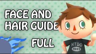 ALL FACES AND HAIRSTYLES on Animal Crossing: New Horizons