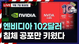 [오늘장 10분만-9월7일] 엔비디아 급락...커져가는 침체 공포 | 상승&하락 종목 요약