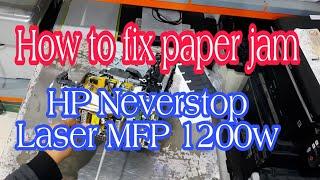 Fix Paper Jam  HP Neverstop Laser MFP 1200w