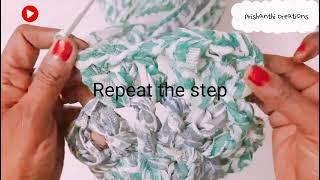 crochet doormat making with old saree/crochet door mat making/how to make crochet doormat/reuse idea