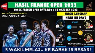 Hasil Lengkap French Open 2022 Hari ini Day2: Minions Kalah | Yonex French Open 2022 Badminton R32