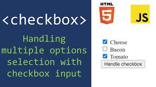 Handling multiple options selection with checkbox input (HTML/JS)