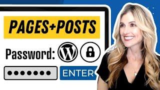 How to PASSWORD PROTECT WordPress (Private Pages + Posts MADE EASY without a plugin)