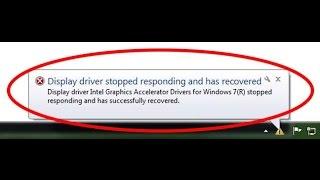 how to fix display driver stopped responding and has recovered windows 7