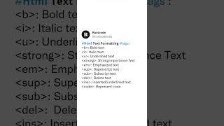 Html Text Formatting Tags #html #css #rustcode