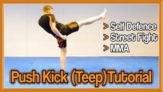 Push Kick (Teep) Tutorial for Self Defence, Street Fight, MMA, etc | GNT