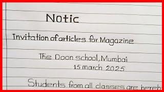 Notice WritingHow to write a notice writingNotice Writing for Class 10/12Writing Notice