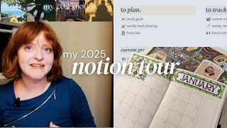 My 2025 Notion Setup | yearly goals, monthly to-dos, weekly meal planning, &  content planning