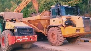 Caterpillar Graders #Hyundai Excavator 220 #Bell Dumper #Fotton Dumper #Bobcat #Road Repairing Work