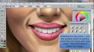 How to Draw & Paint a Portrait (of Scarlett Johansson) using Corel Painter & Wacom tablet