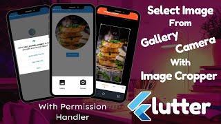 Image Picker From Gallery or Camera with Image Cropper in Flutter. With Permission Handler.