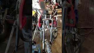 Kx60 front suspension on a Honda crf70 with Pirinaha 160 engine !