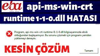 EBA CANLI DERS api-ms-win-crt- 1-1-0.dll HATASI ÇÖZÜMÜ / EBA SİSTEM HATASI ÇÖZÜM #EBA