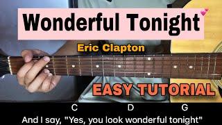 Wonderful Tonight - Eric Clapton | EASY GUITAR TUTORIAL