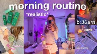 my 6am REALISTIC morning routine:  productive & healthy + new begginings