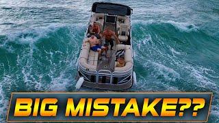 PONTOON BOAT VS ANGRY WAVES AT HAULOVER INLET !! | HAULOVER BOATS | WAVY BOATS