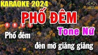 Phố Đêm Karaoke Tone Nữ ( Am ) Nhạc Sống | Trọng Hiếu