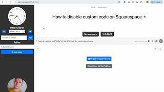 How to disable custom code on Squarespace fast