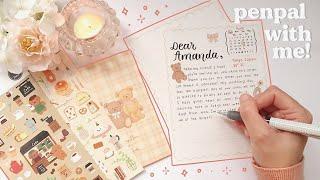  penpal with me | cute teddy bear theme ASMR