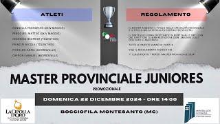 MASTER PROVINCIALE JUNIORES 22/12/2024 Ore 14:00