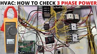 HVACR: How To Check 3 Phase Voltage Using A Multimeter (How To Check 3 Phase Power With Multimeter)