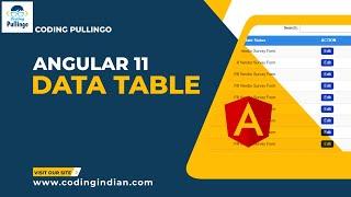 Angular 11 Data Table Integration | codingindian.com