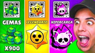 PROBÉ los CÓDIGOS QR de REGALOS de BRAWL STARS  ¿FUNCIONAN?