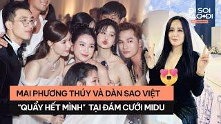 Mai Phương Thúy và dàn sao "quẩy hết mình" với màn hát live của Ali Hoàng Dương tại đám cưới Midu