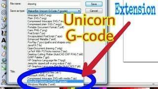 How to add Unicorn G-Code extension in Inkscape for CNC Plotter