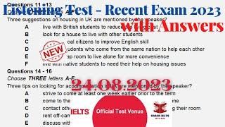 IELTS Listening Actual Test 2023 with Answers | 24.08.2023