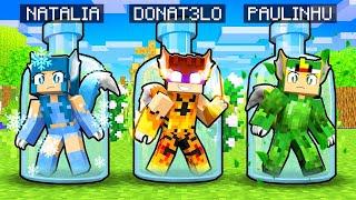 PRESO em UMA GARRAFA como LOBO de FOGO no Minecraft!!