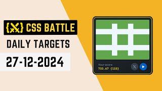 CSS Battle Daily Targets Solution | December 27, 2024 | #html #css #cssbattle