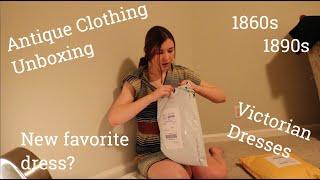 Victorian Clothing Haul Unboxing - Authentic Antique Dresses - Hello Vintage