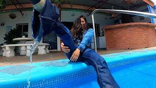 TOTAL JEANS - VLOG POOL DAY #wet #vlog #videovlog #video #pool #dry #summer #funnyvideo #funny #fun