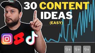  30 EASY Short Form Content Ideas for Music Producers