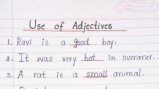 Use of Adjectives