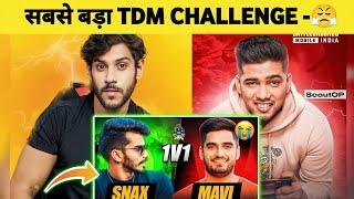  THE IMPOSSIBLE TDM CHALLENGE AGAINST BEST T1 PLAYER IN INDIA !@sc0utOP  @MAVIOP@SnaxGaming