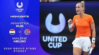 Arantxa Rus v Malene Helgo Highlights | United Cup 2024 Group F