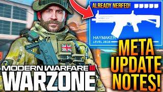 WARZONE: New SURPRISE META UPDATE PATCH NOTES! Big WEAPON CHANGES, Anti-Cheat Update, & More!