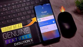 Mi A3 Genuine features by Evolution X 5.1 / Android 11