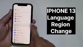 Iphone 13  Language And Region Change