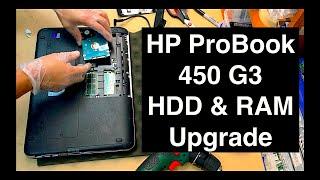 HP ProBook 450 G3 Hard Drive Upgrade & RAM Upgrade